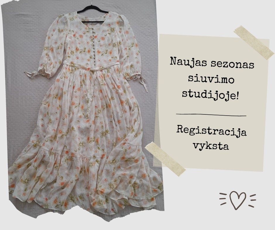 siuvimo užsiėmimai nedidelėse grupėse